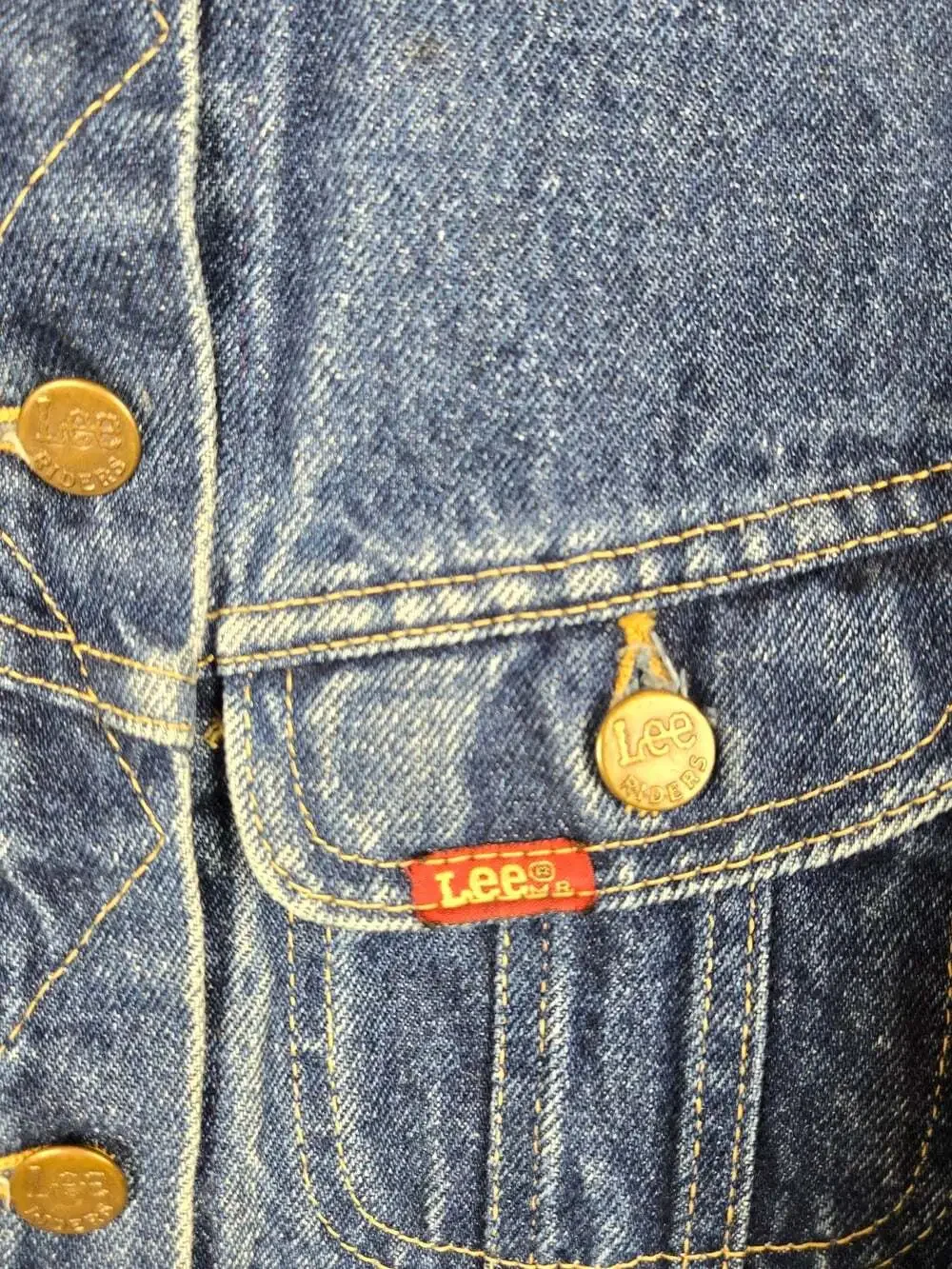 Vintage Lee For Girls Denim Jacket Size 8-9 80s Made USA Trucker Jean Coat
